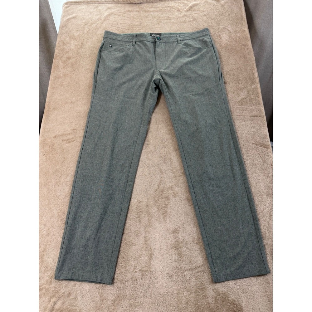 Linksoul Boardwalker Pants Mens 38R Grey Heather Stretch Golf Casual 5Pocket EUC